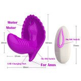 Remote Control Wearable Vibrator Dual Motors Waterproof Rechargeable 20 Function Butterfly Panties