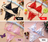 Women Sexy Lingerie set Transparent Lace Sleepwear Thong
