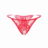 Women's Sexy Thongs See-Through G-String Bikini Stretchy Mesh Crotchless panties Underwear Pearl Lingerie Perfect Gift For Women