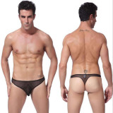 Mens Mesh Thongs Lingerie Breathable Briefs Sexy Underwear See Through Hot Underpants Gift For Boyfriend