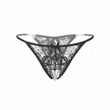 Women's Sexy Thongs See-Through G-String Bikini Stretchy Mesh Crotchless panties Underwear Pearl Lingerie Perfect Gift For Women