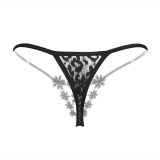 Women's Sexy Thong T Back G-String Panties Floral Embroidery Bikini Lingerie