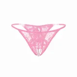 Women's Sexy Thongs See-Through G-String Bikini Stretchy Mesh Crotchless panties Underwear Pearl Lingerie Perfect Gift For Women