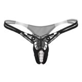Women's Sexy Thongs See-Through G-String Bikini Stretchy Mesh Crotchless panties Underwear Pearl Lingerie Perfect Gift For Women