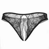 Women's Sexy Crotchless Bikinis Lingerie Lace Floral Thong For Hot Summer