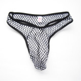 Men's Sexy Hollow Out Under Panties Breathable Thong See Though Underwear