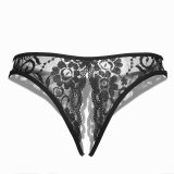 Women's Sexy Floral Lace Tanga Crotchless Panties Mesh Lingerie Underwear For Ladies Girls