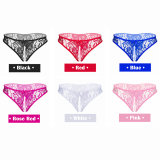 Women's Sexy Floral Lace Tanga Crotchless Panties Mesh Lingerie Underwear For Ladies Girls