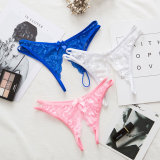 Women's Sexy Floral Lace Tanga Crotchless Panties Mesh Lingerie Underwear For Ladies Girls