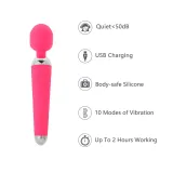 Wand Massager Rechargeable Vibrator Handhold Cordless Portable Body AV Clit Vibe Adult Sex Toy For Women Couples