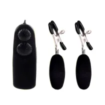 Nipple Clamps With Vibrating Eggs Wire Remote Control