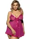 Plus Size Floral Bra Babydoll Nightwear Queen Size Lingerie Set