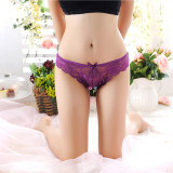 Women's 4 Different Styles Pack Sexy Low Rise Mesh Floral G-String Bikini Lingerie