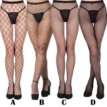 Women's Colorful Sexy Suspender Pantyhose Fishnet Garter Stockings Patterned Thigh High Tights