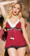 Women's Christmas Lingerie Red Santa Babydoll Chemise Set