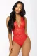 Women's Sexy Lingerie Deep V Neck Teddy Bodysuit Perspective Lace Babydoll Sleepwear