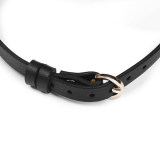 Fashion Metal Chain Leather Collar Punk Goth Choker Necklace