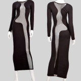 Classic Black See-Through Night Dress Sleepwear Lingerie For Women