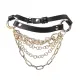 Fashion Metal Chain Leather Collar Punk Goth Choker Necklace
