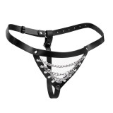 Chain Leather Underwear Sexy Thong For Women