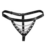 Chain Leather Underwear Sexy Thong For Women