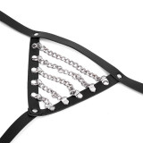 Chain Leather Underwear Sexy Thong For Women