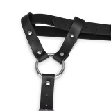 Leather Garter Harness Strappy Punk Clothing Adjustable Waist Leg Cincher Cage Belt