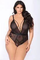 Lace Babydoll Nightwear Sleepwear Lingerie Set Plus Size M-4XL
