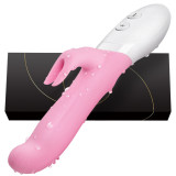 Heating Rabbit Vibrator Powerful Waterproof Rechargeable G-spot Dildo For Women