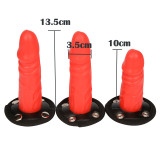 Removable Triple Dildos Plug With Adjustable Strap-on Harness BDSM Fetish Sex Toy for Female Lesbian
