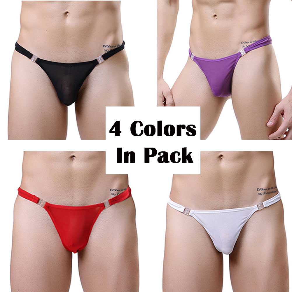 mens micro g string bikinis underwear sets pearl thong bustiers swimsuit kn...