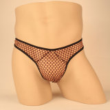 Men's 4 Colors Pack Sexy Hollow Out Under Panties Breathable Thong See Though Underwear