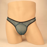 Men's 4 Colors Pack Sexy Hollow Out Under Panties Breathable Thong See Though Underwear