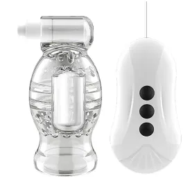 Male Penis Head Vibrator Teaser Masturbator Cup Stamina Enhanced Trainer Sex Toy For Men