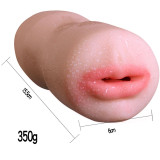 Men's Masturbator Cup Blow Job Stroker Realistic Mouth with Tongue Pocket Vagina Pussy Deep Throat Sex Toy for Male Masturbation