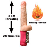 Women's Powerful Thrusting Realistic Dildo Large Heating Vibrator Silicone G-Spot Stimulator Sex Toy Gift For Girlfriend