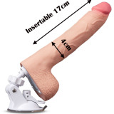 Powerful Thrusting Realistic Dildo Large Heating Vibrator Anal Plug Adjustable Suction Cup Hands Free Sex Toy For Women