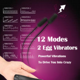 Men's 12-frequency Penis Head Vibrator Wire Control Bullet Massager Long Sleeve Male Masturbation Sex toys