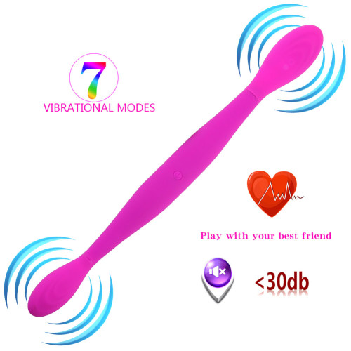 US$ 29.86 - Dual Heads Vibrator USB Charging Bendable Sex Toy For Lesbian  Couples - m.runsone.com