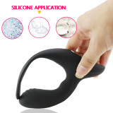 Heating Prostate Vibrator Silicone Cock Ring Remote Control Vibrating Butt Anal Plug For men