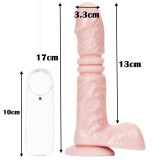 Powerful Thrusting Vibrating Dildo Realistic Large Silicone G-Spot Vibrator Wire Control Sex Toy For Women