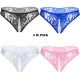 4 Colors Pack Sexy Lace Underwear Cute Breathable Floral Panties Perfect Gift For Ladies