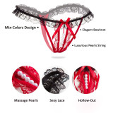 Women's 4 Styles Pack Sexy Lace Underwear Cute Breathable Floral Crotchless Panties Perfect Gift For Girlfriend