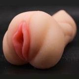 Men's Masturbator Double Ends 3D Vagina and Mouth Realistic Tooth Face Oral Blow Job Sex Toy for Male