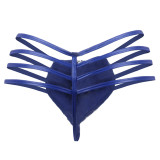 Men's PU Leather Thong Open-Crotch with Zipper Sexy Brief G String Lingerie Gift For Boyfriend
