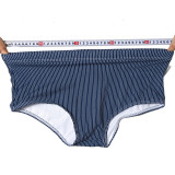 TAD Dark Blue Stripes in White Sunga Swimwear
