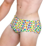 TAD Color Candy on White Swim Briefs Swimwear