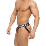 TAD Hardcore Color Solid Black with White Sexy Jocks Underwear Jockstraps Strings Backless Gay