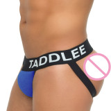 TAD Hardcore Color Solid Black with White Sexy Jocks Underwear Jockstraps Strings Backless Gay
