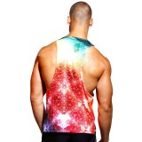 TAD Pride Colors Summer Fabric Open Tank Top Beach Pool Party Club